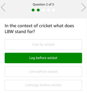 (All Answers) Amazon Cricket Quiz-Answer & Win Rs.20,000 (20th May)