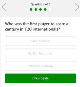 (All Answers) Amazon Cricket Quiz-Answer & Win Rs.20,000 (20th May)