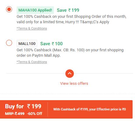 (Loot) PayTM Mall MAHA100 Offer- Free Shopping Of Rs.200 (All Users) 