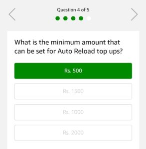 Amazon Auto Reload Quiz