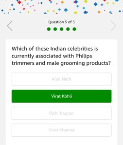 (All Answers) Amazon Philips Quiz - Answer and Win Rs 5000