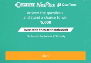 (All Answers) Amazon Nesplus Quiz-Win Rs.5000 Pay Balance