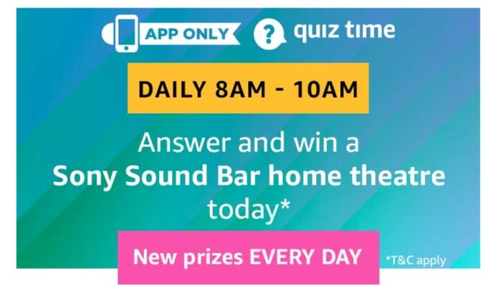 (All Answers) Amazon Sony Quiz - Answer and Win Sony Sound Bar Home Theatre