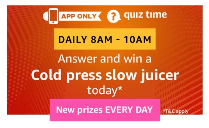 (Answers Added)Amazon Usha Cold Press Slow Juicer Quiz Answers