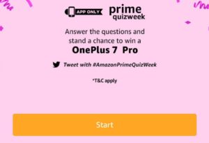 (All Answers) Amazon Prime Day Quiz Week - Win OnePlus 7 Pro