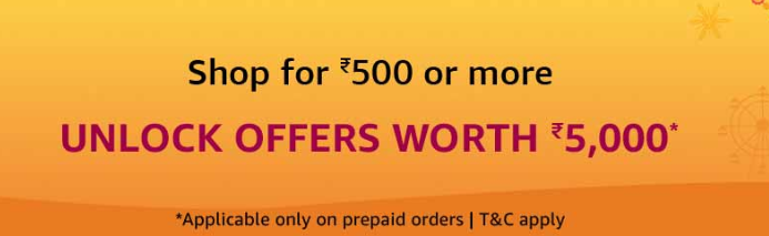 Amazon GIS Special - Shop For ₹500 & Unlock Offers Worth Rs.5000