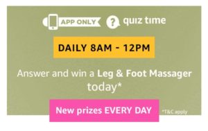 Amazon Leg & Foot Massager Quiz Answers