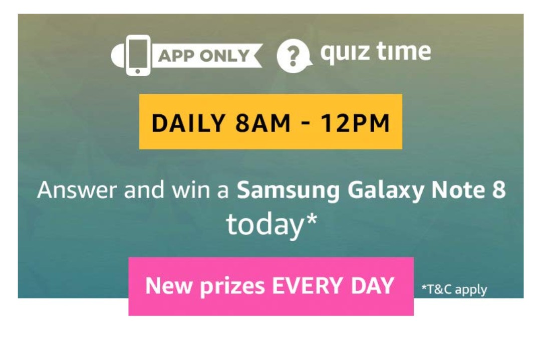 Amazon Samsung Galaxy Note 8 Quiz Answers