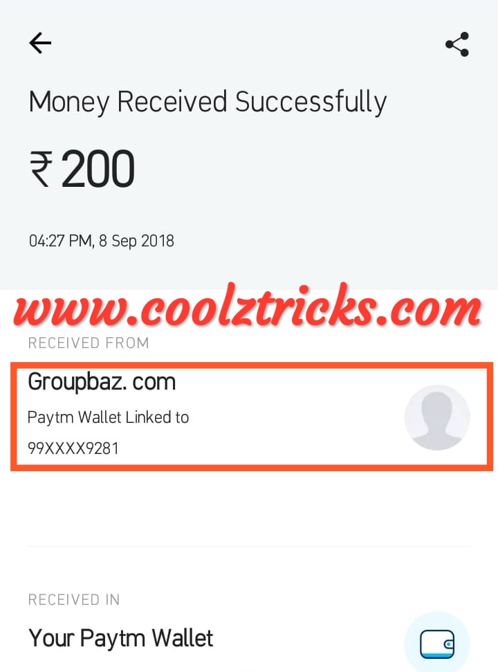 (Proof) Get Free Rs.200 PayTM Cash From Groupbaaz App