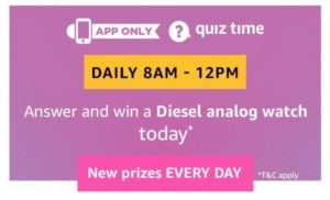 Amazon Diesel Analog Watch Quiz