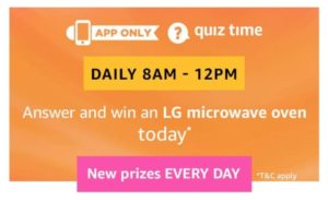 (All Answers)Amazon LG Quiz - Answer & Win LG Microwave Oven