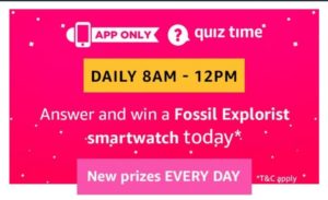 Amazon Fossil Explorist Smartwatch Quiz