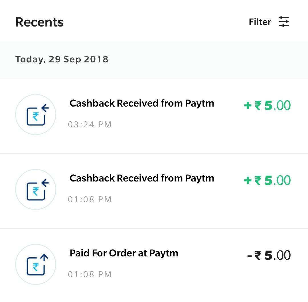 PayTM 5 ka 10 Loot - Pay Rs.5 & Get Rs.10 Cashback (+Rs.50 Voucher)