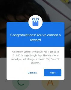 Google Duo Refer & Earn- Invite friends On Duo & Get Free Tez Scratch Cards