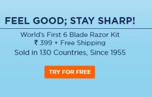 (Looto) LetsShave Kit Of Razor Handle+1 Blade+Travel Cap for Free 