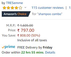 (Big Deal)TRESemme Shampoo+Conditioner+Philips Hair Dryer In Just ₹797(Worth ₹1605) 