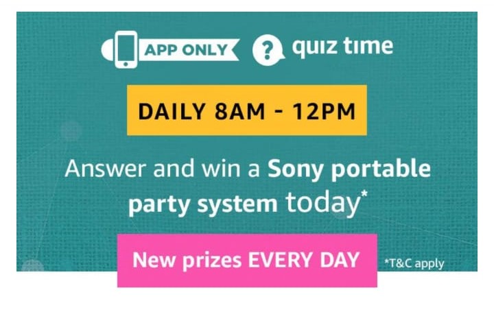 Amazon Sony Portable Party System Quiz Answers