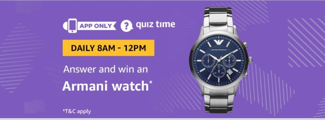 (All Answers)Amazon Armani Watch Quiz Answers