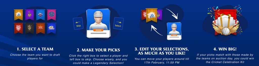 Get Free Cricket Bat Kit & IPL Match Tickets By Voting In IPL Auction Get Free Cricket Kit & Match Tickets By Voting In IPL Auction