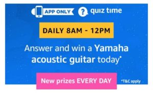 Amazon Yamaha Quiz - Answer & Win Yamaha Acoustic Guitar