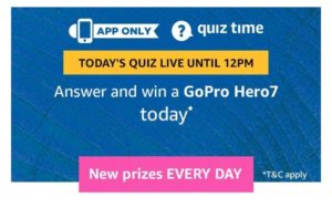 Amazon GoPro Hero7 Quiz - Answer & Win GoPro Hero7