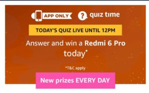 Amazon 20th February Quiz Answers