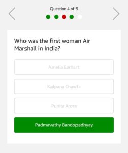Amazon Quiz 25th February Answers - Win Rs.75000