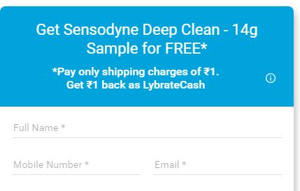 (Freebies) Sensodyne Deep Clean Sample for FREE In Lybrate