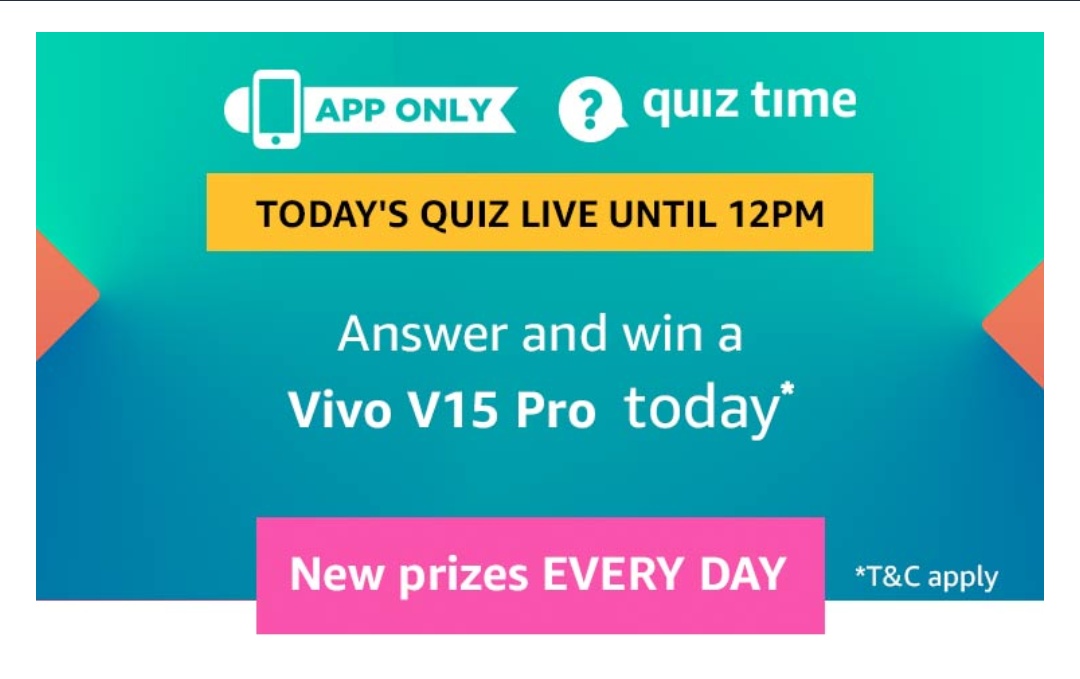 Amazon 17th March Quiz Answers - Win Vivo V15 Pro
