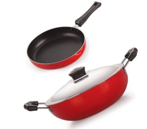 (Super Deal) Nirlon Non-Stick Fry Pan+Kadai In Just ₹419 (Worth ₹800)