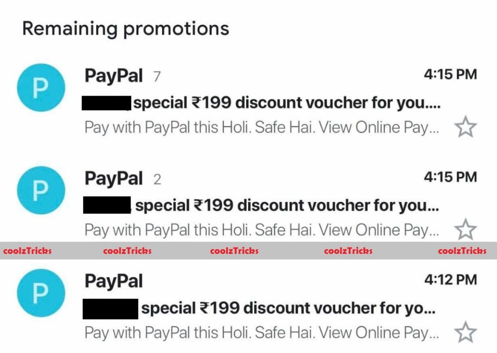 😮Holi Loot- PayPal is Sending ₹199 Coupon (Check In Your Account)