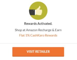 amazon cashkaro Recharge Offer