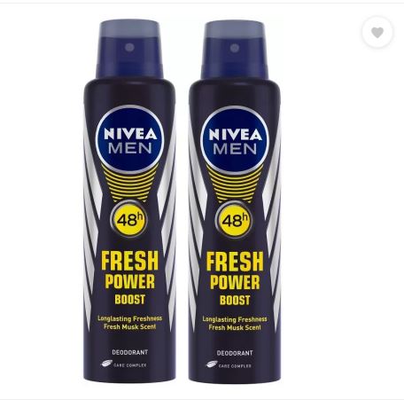 (Cool) Nivea Fresh Power Boost Deo For Men (Pack of 2) Just ₹188 | 50% Off