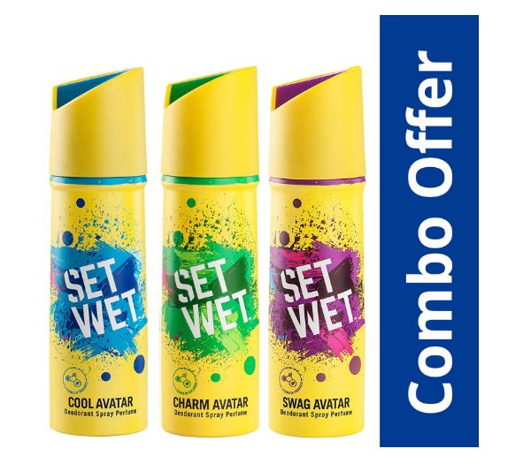 [Lowest] Set Wet Deo Spray Perfume, Pack Of 3 @ Just ₹203 Only