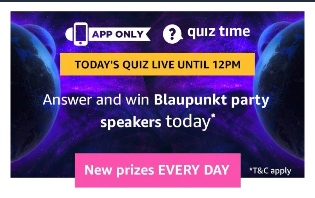 Amazon Blaupunkt Quiz - Answers & Win Blaupunkt party speakers