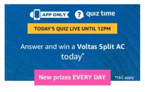 Amazon Voltas Quiz - Answer & Win Voltas Split AC