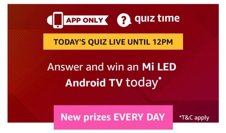 Amazon Mi LED Android TV Quiz Answers