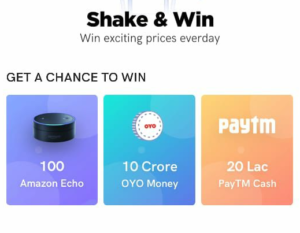 Oyo Shake Phone Win Exciting Prizes Offer