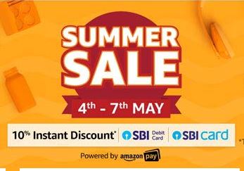 Amazon Summer Sale - 90% Off On Branded Products +10% With SBI