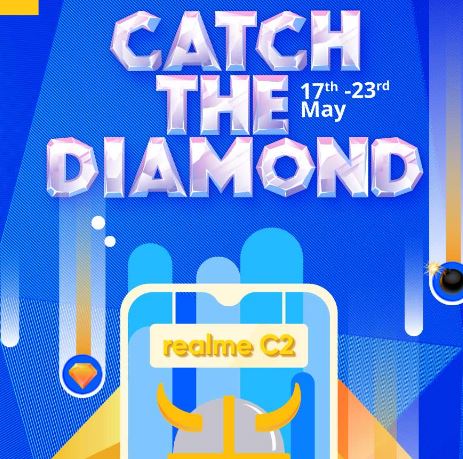 Realme "Catch The Diamonds" & Win Free 30 Realme C2 Phones