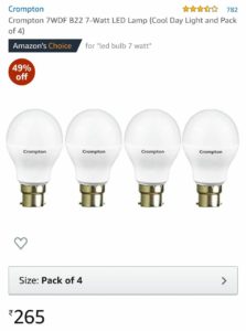 (Hot Deal) Cromptom 7 Watt LED Lamp In Just Rs.287 (Worth Rs.520) 