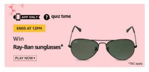 Amazon Ray-Ban Sunglasses Quiz 