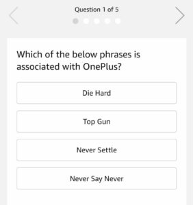 [All Answers] Amazon OnePlus 7 Pro Quiz - Win Free OnePlus 7 Pro