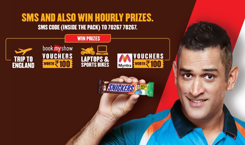 Buy Snickers Of ₹20 & Get Assured ₹100 BMS/Myntra Vouchers
