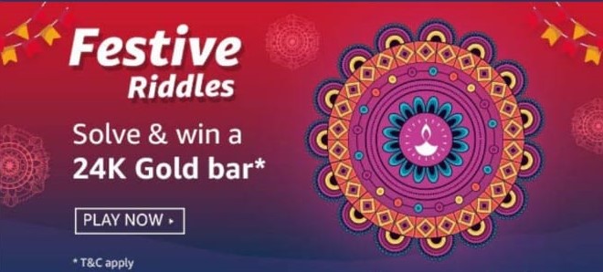 Amazon Festive Riddles – Answer and Win 24k Gold Bar