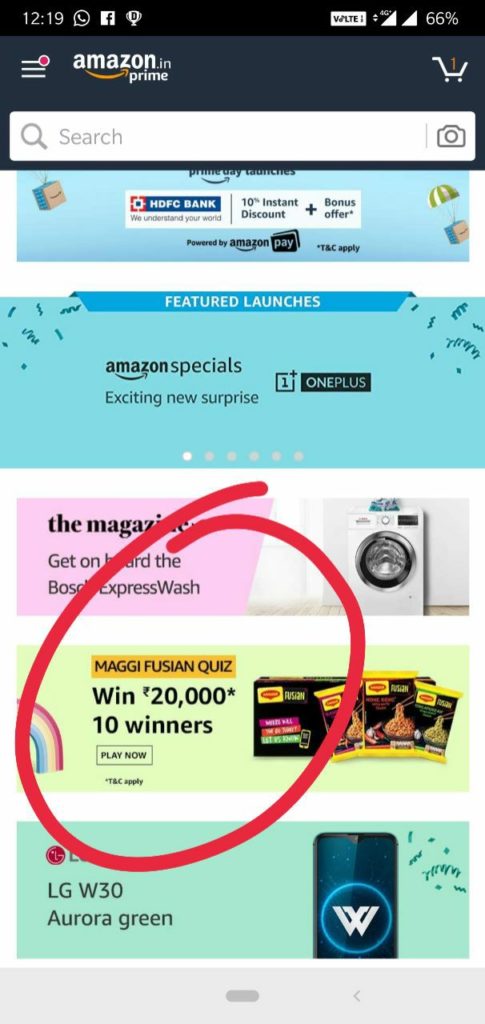 Amazon Maggi Fusian Quiz