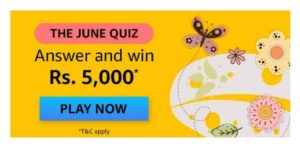 Amazon The June Quiz Answers