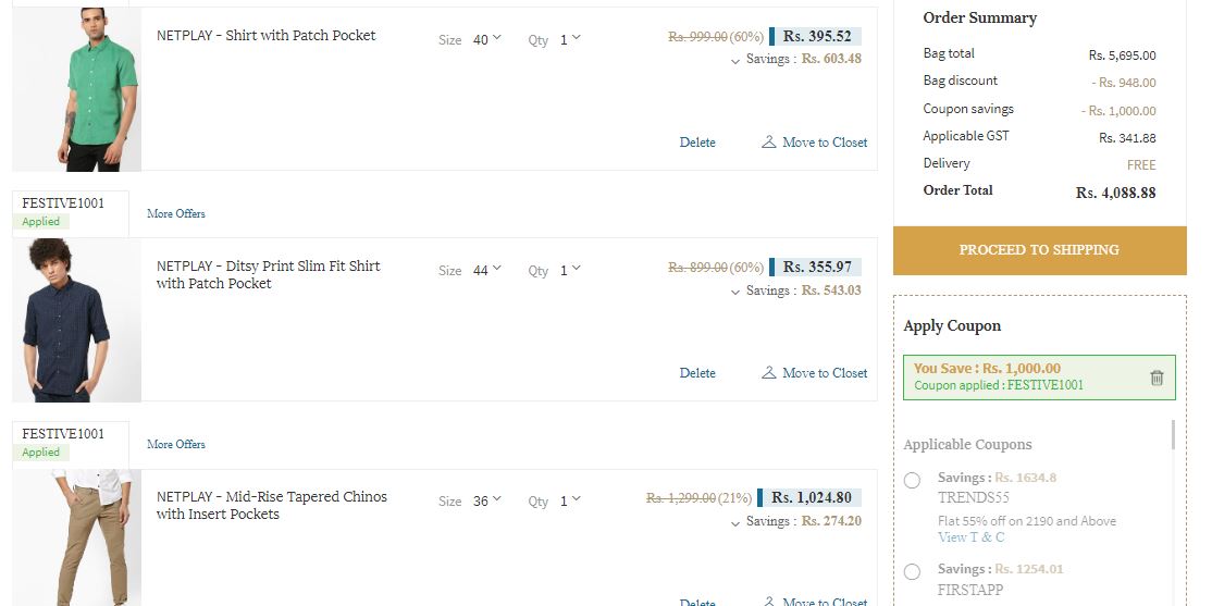 Ajio ₹1000 Flat Off On ₹2500 Shopping