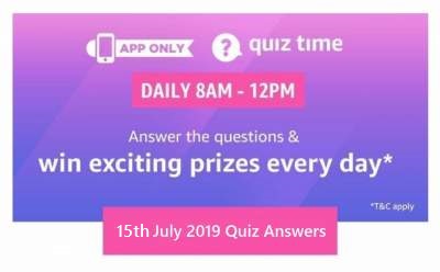 Amazon 25th August Quiz Answers