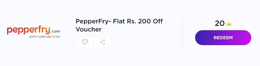 Pepperfry ₹200 Off Code